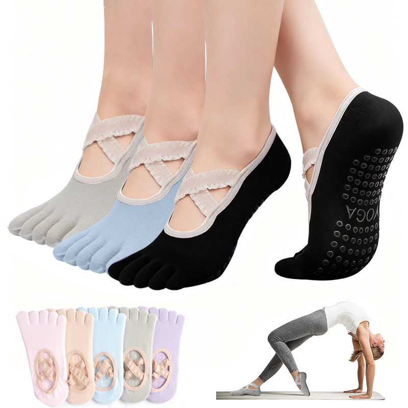 Medical Tape - Calcetines de Pilates Antideslizantes para Mujer,
