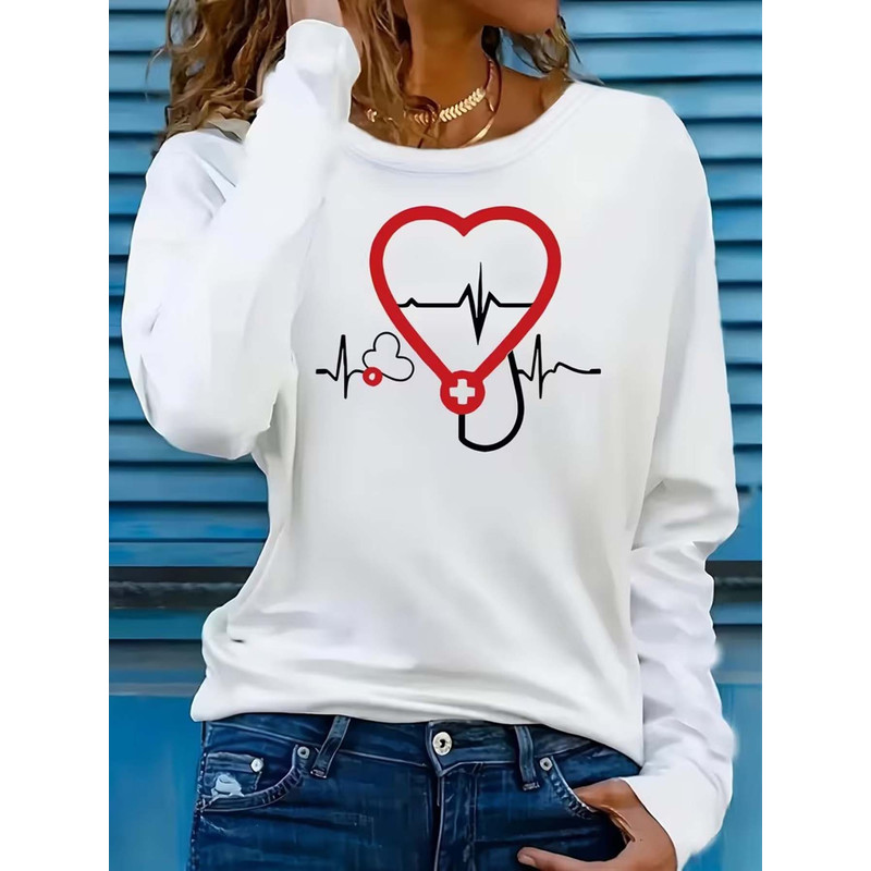 Stethoscope - Camiseta de manga larga con estampado