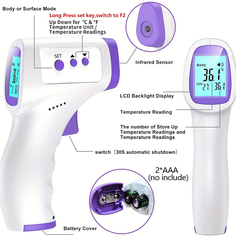 Termómetro infrarrojo sin cont - Pulse Oximeter reseña y precio